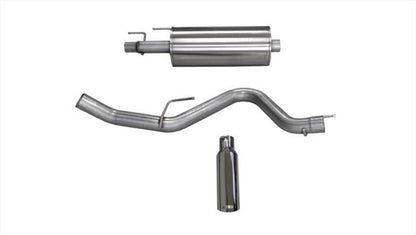 Corsa Performance 15-16 Ford F-150 EcoBoost Cat-Back Single Side Exit w/ 4.0in Polished