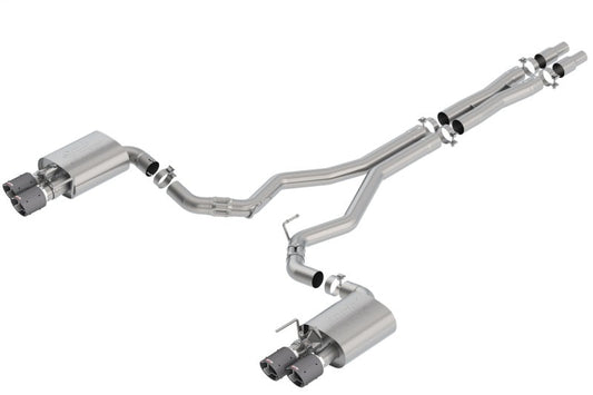 Borla 2018 Ford Mustang GT 5.0L AT/MT 3in Atak Catback Exhaust w/ Valves (Carbon Fiber Tip) 140743CF