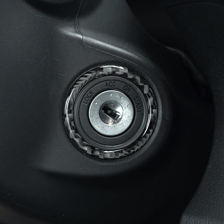 JDMuscle [22-25 WRX] P&S Series Carbon Fiber Ignition Keyhole Frame Cover 1 PC | Black Carbon Fiber/ Red Carbon Fiber