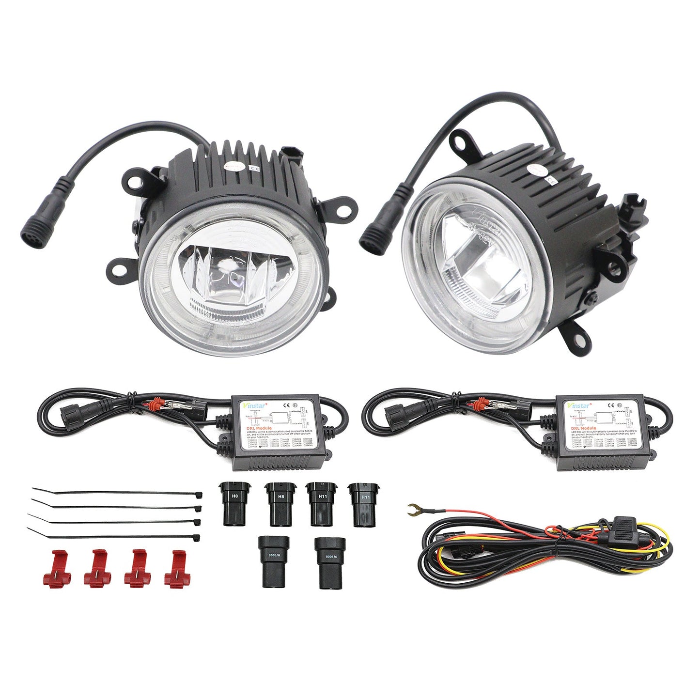 JDMuscle [15-21 WRX or STI, 13+ BRZ or FT86, 14+ Forester] LED / Halo DRL Fog Light Housings