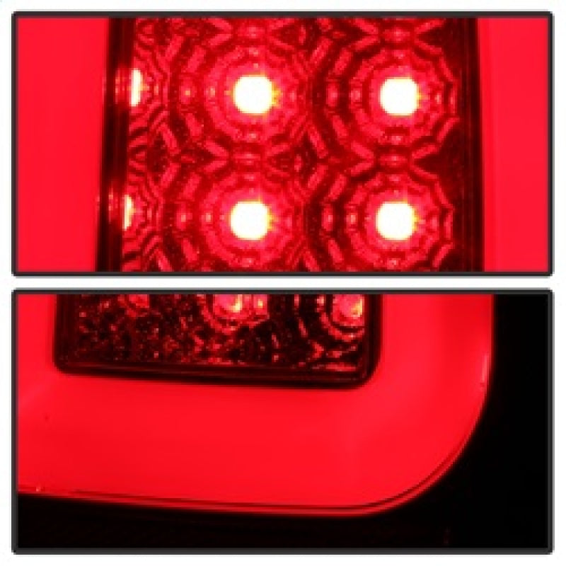 Spyder 08-16 Ford Super Duty F-250 V3 Light Bar LED Tail Lights - Red Clear (ALT-YD-FS07V3-LBLED-RC) 5084736