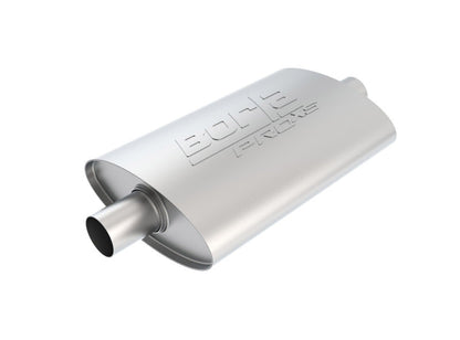 Borla Pro-XS 2inch, 2inch, 14inch x 9-1/2inch x 4inch Oval Cen/Cen w/o Notch Turbo Muffler 40347