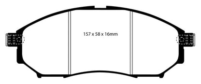 EBC 08-13 Infiniti EX35 3.5 Yellowstuff Front Brake Pads