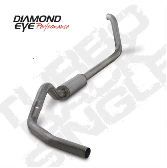 Diamond Eye KIT 4in Turbo Back SGL SS: 00-03 FORD 7.3L F250/F350