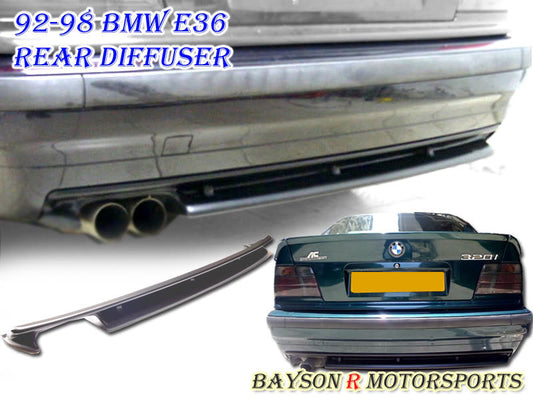M3 Style Rear Lip Diffuser For 1991-1999 BMW 3-Series (E36)
