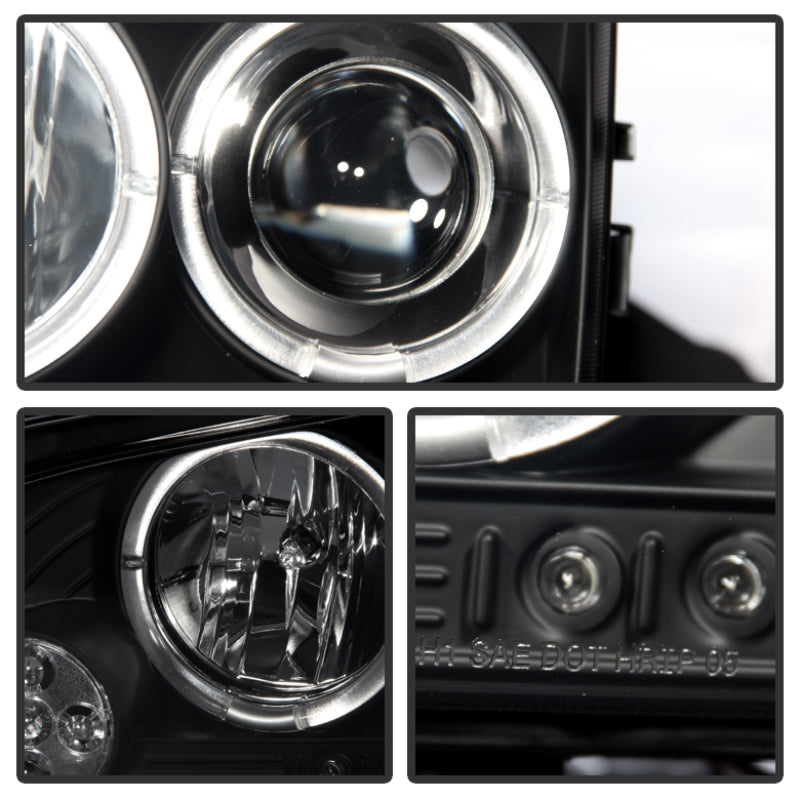Spyder Dodge Charger 06-10 Projector Headlights Halogen- LED Halo LED Blk Smke PRO-YD-DCH05-LED-BSM 5078353