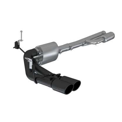 MBRP 2019+ Chevrolet Silverado 1500 4.5L/5.3L Pre-Axle Dual Side Exit w/ 4in OD Tip- Black Coated