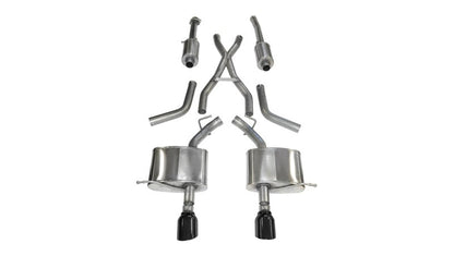 Corsa Performance Sport Dual Rear Cat-Back Exhaust 11-14 Dodge Durango 5.7L V8 Black
