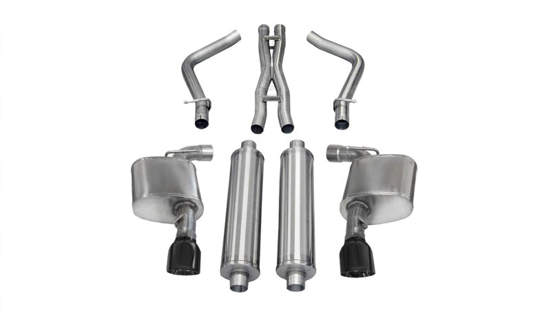 Corsa Performance 12-13 Dodge Charger SRT-8 6.4L V8 Black Xtreme Cat-Back Exhaust
