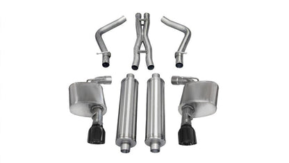 Corsa Performance 12-13 Dodge Charger SRT-8 6.4L V8 Black Xtreme Cat-Back Exhaust