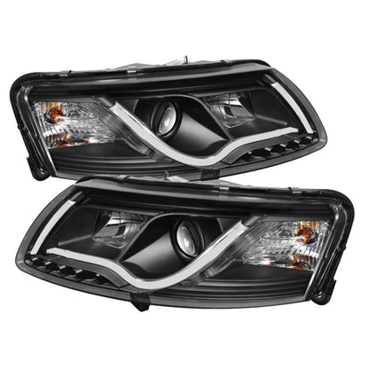 Spyder Audi A6 05-07 Projector Headlights Halogen Light Tube DRL Blk PRO-YD-ADA605-LTDRL-BK 5071903