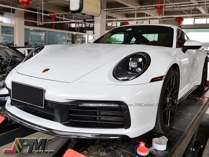[JPMCarbon] Factory Style Dry Carbon Front Replacement Lip Fits For 2020-2024 Porsche 911 992.1 Carrera 4/4S/S Only