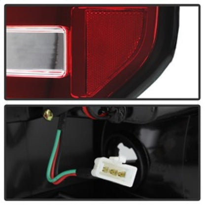 Spyder 09-14 Ford F150 V2 Light Bar LED Tail Lights - Red Clear (ALT-YD-FF15009V2-LBLED-RC) 5084224