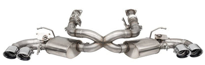 Corsa 2020-25 Corvette C8 3in Valved Cat-Back 4.5in Pol Quad Tips - Fits Factory Perf Exhaust w/ AFM