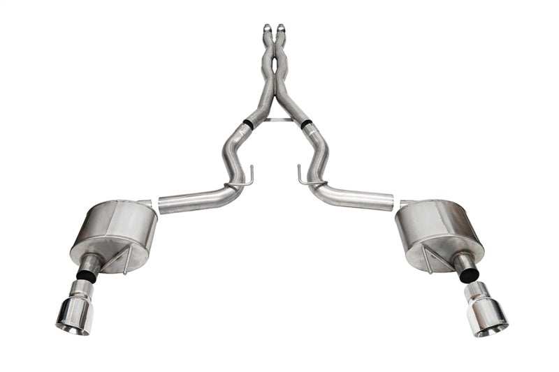Corsa 24+ Ford Mustang GT Xtreme Cat-Back Exhaust Sys. 3.0in Dual Rear Exit w/4.5in Pro Series Tips