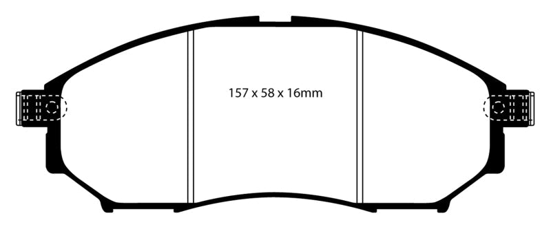 EBC 06-09 Infiniti FX35 3.5 Greenstuff Front Brake Pads