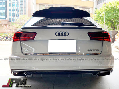 [JPMCarbon] V Style Carbon Fiber Trunk Spoiler Fits For 2011-2018 Audi A6 C7 / S6 C7 Avant Only