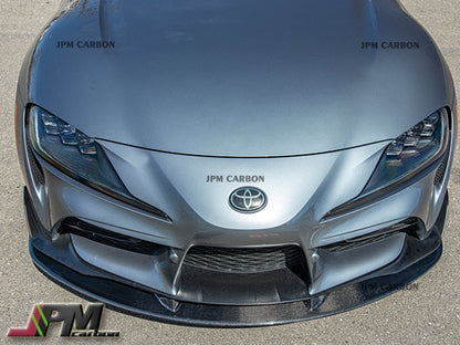 AT Style Carbon Fiber Front Add-on Lip Fits For 2019-2024 Toyota GR Supra A90 A91 Only