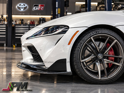 [JPMCarbon] AT Style Carbon Fiber Front Add-on Lip Fits For 2019-2026 Toyota GR Supra A90 A91 Only