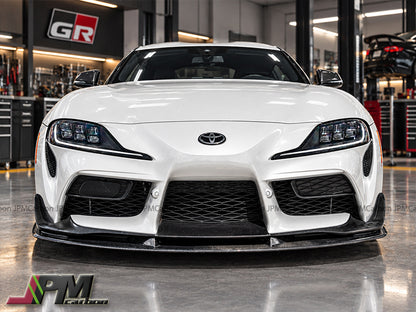 [JPMCarbon] AT Style Carbon Fiber Front Add-on Lip Fits For 2019-2026 Toyota GR Supra A90 A91 Only
