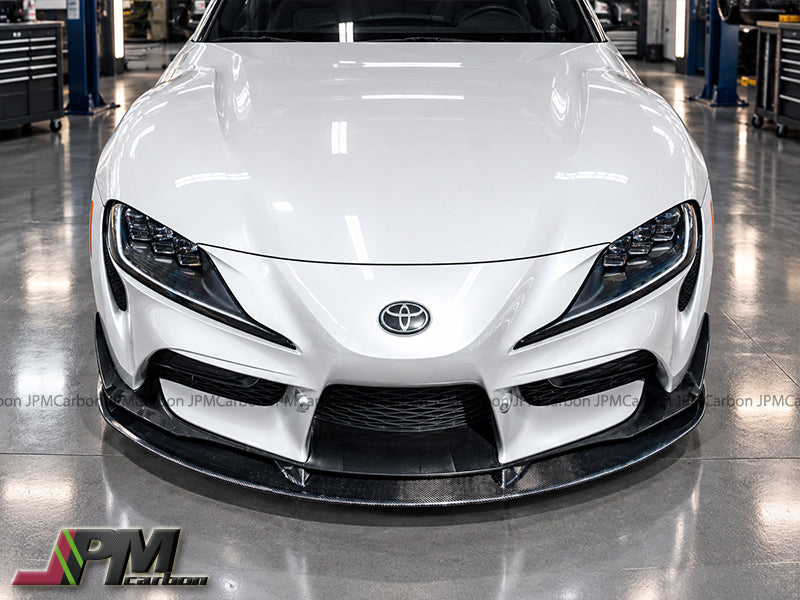 [JPMCarbon] AT Style Carbon Fiber Front Add-on Lip Fits For 2019-2026 Toyota GR Supra A90 A91 Only