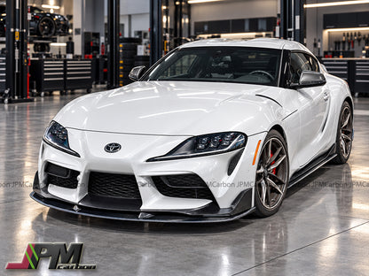 [JPMCarbon] AT Style Carbon Fiber Front Add-on Lip Fits For 2019-2026 Toyota GR Supra A90 A91 Only