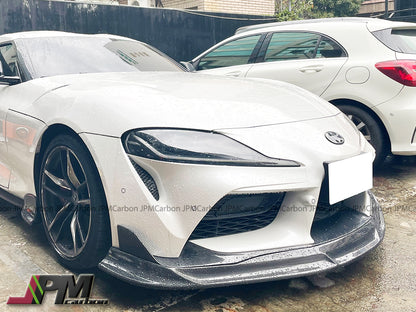 HR Style Carbon Fiber Front Lip Fits For 2019-2024 Toyota GR Supra A90 A91 Only