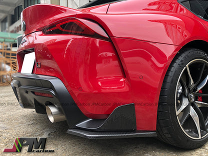 MX Style Carbon Fiber Rear Splitter Lips Fits For 2019-2024 Toyota GR Supra A90 A91 Only