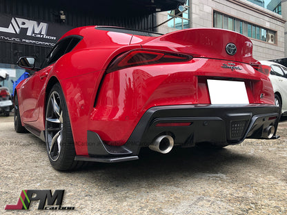 MX Style Carbon Fiber Rear Splitter Lips Fits For 2019-2024 Toyota GR Supra A90 A91 Only