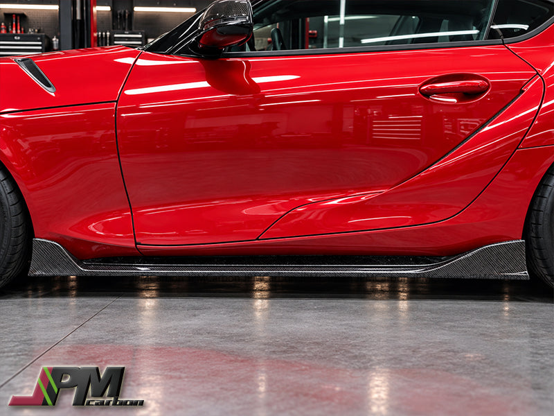 [JPMCarbon] AG Style Carbon Fiber Side Skirt Expansion Lips for FOR 2019-2026 Toyota GR Supra A90 A91