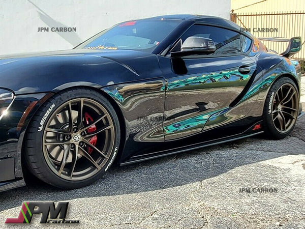 [JPMCarbon] AT Style Carbon Fiber Front Lip + R2 Style Side Skirts Lip Fits For 2019-2026 Toyota GR Supra A90 A91 Only