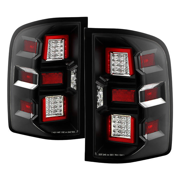 SPYDER xTune 07-13 Chevrolet Silverado 1500/3500 Full LED Tail Lights - Black (ALT-CH-CSIL07-FLED-BK) 9951480