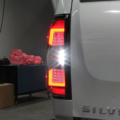 SPYDER xTune 07-13 Chevrolet Silverado 1500/3500 Full LED Tail Lights - Black (ALT-CH-CSIL07-FLED-BK) 9951480