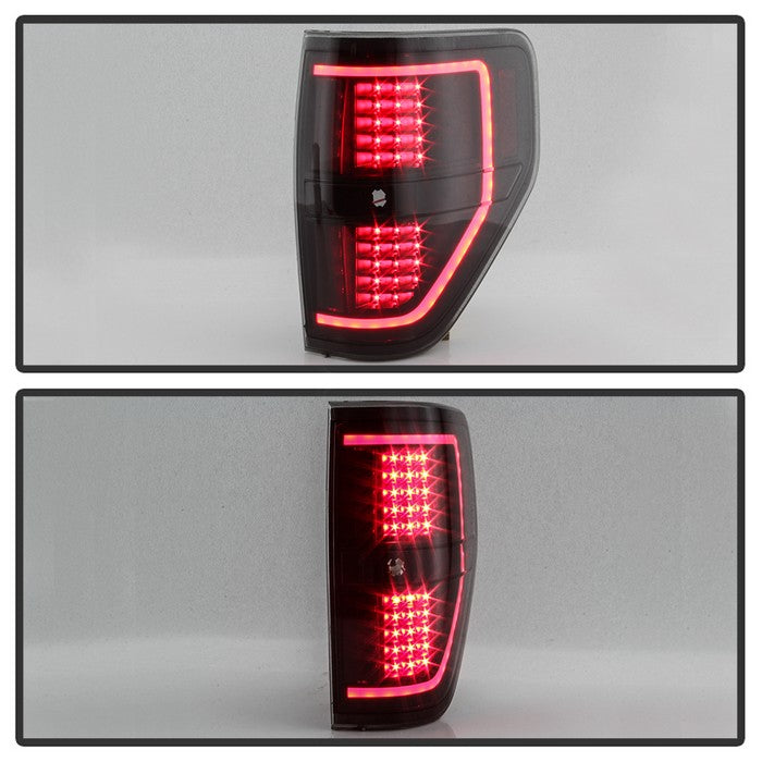 SPYDER xTune 09-14 Ford F-150 Light Bar LED Tail Lights - Black Smoke (ALT-JH-FF15009-LBLED-BSM) 9042195
