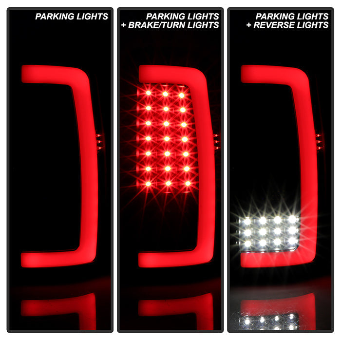 SPYDER xTune 00-06 Chevrolet Suburban C Shape Style LED Tail Lights - Black Smoke (ALT-ON-CD00-LBLED-BSM) 9050725