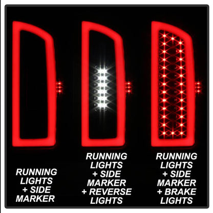 SPYDER xTune 07-08 Dodge Ram 1500 Light Bar LED Tail Lights - Blk Smoke ALT-ON-DRAM06-LBLED-BSM 9044007