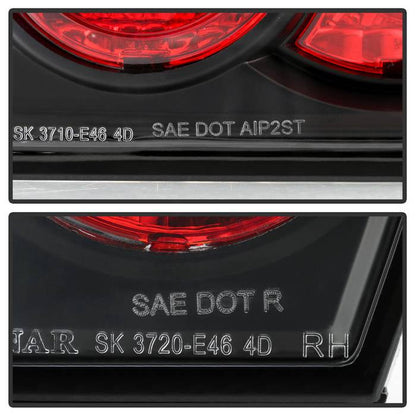 Spyder BMW E46 3-Series 99-01 4Dr Euro Style Tail Lights- Black ALT-YD-BE4699-4D-BK 5000712