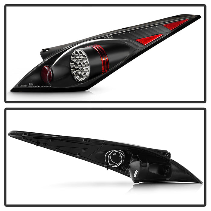 Spyder Nissan 350Z 03-05 LED Tail Lights Black ALT-YD-N350Z02-LED-BK 5006714