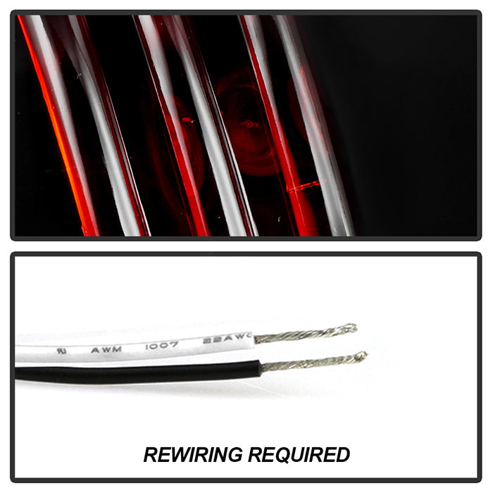 Spyder Nissan 350Z 03-05 LED Tail Lights Black ALT-YD-N350Z02-LED-BK 5006714
