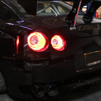 Spyder 09-15 Nissan GTR LED Tail Lights Red Clear ALT-YD-NGTR09-LED-RC 5082008