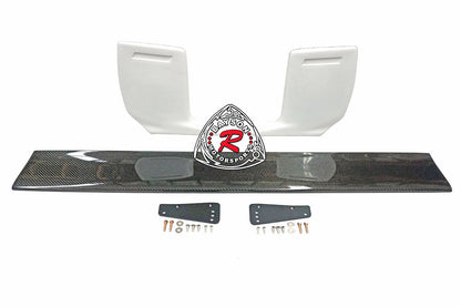 MU V2 Style Trunk Spoiler (Fibereglass with Carbon Fiber Mid Wing) with Emblems For 1994-2001 Acura Integra (2Dr)