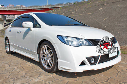 MU RR Front Bumper/Grille/Fog Lights For 2006-2011 Honda Civic (JDM Spec Front End, 4Dr)