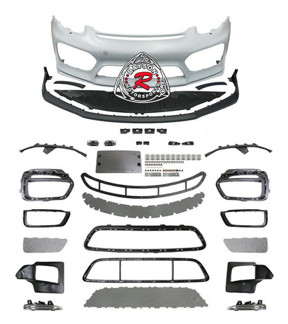 GT4 Style Front Bumper with DRL (With Headlight Washer Holes) For 2013-2016 Porsche Cayman/Boxster (981)