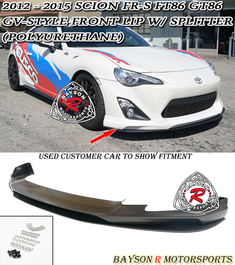 GV Style Front Lip with Splitter For 2012-2016 Scion FR-S
