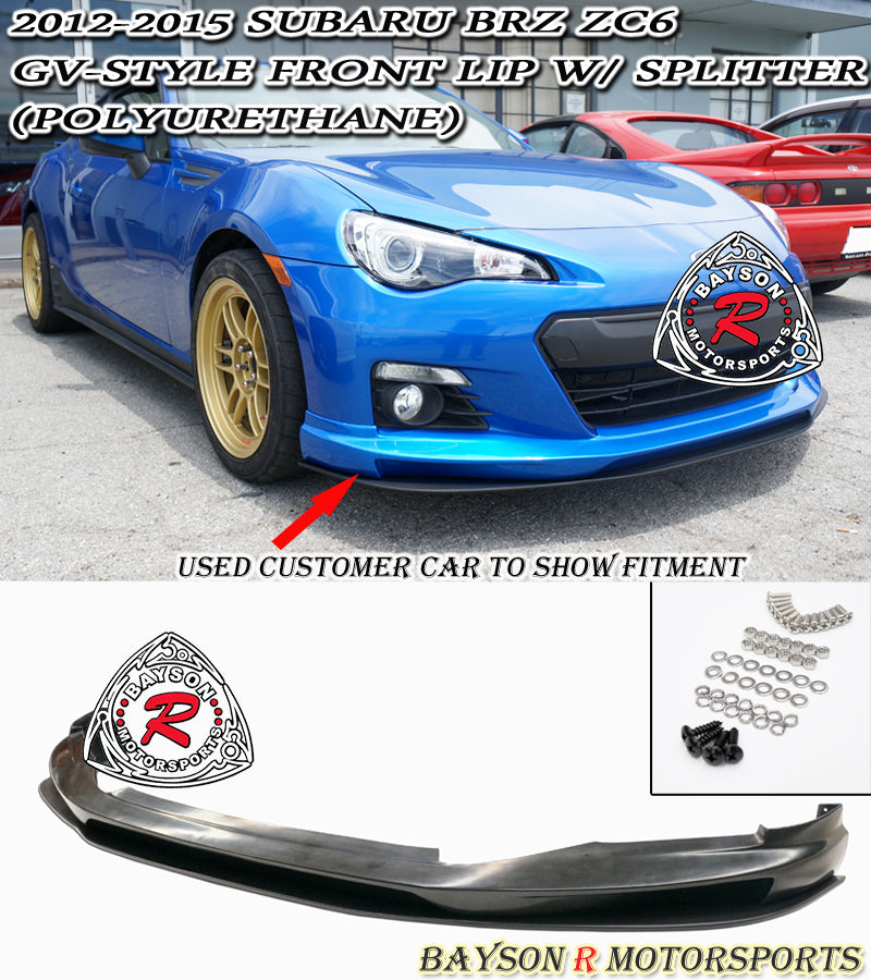 GV Style Front Lip with Splitter For 2012-2016 Subaru BRZ