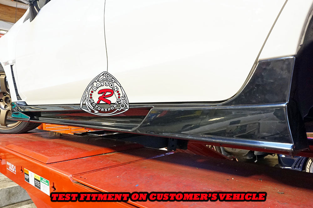 VR-II Style Side Skirts with Side Air Shroud Bundle For 2015-2021 Subaru WRX/WRX Sti
