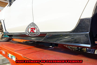 VR-II Style Side Skirts with Side Air Shroud Bundle For 2015-2021 Subaru WRX/WRX Sti