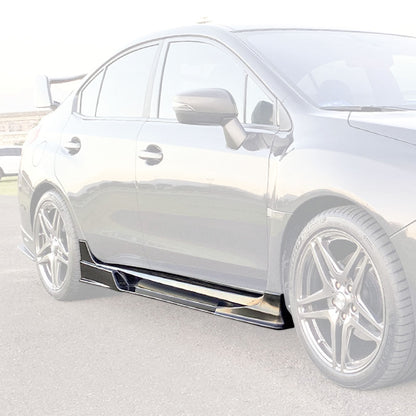 VR-II Style Side Skirts with Side Air Shroud Bundle For 2015-2021 Subaru WRX/WRX Sti