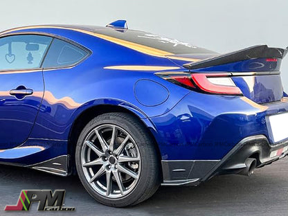 STI Style Carbon Fiber Rear Splitter Add-on Lips Fits For 2022-2025 Toyota GR86 & Subaru BRZ