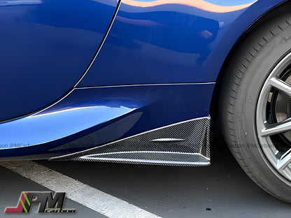 STI Style Carbon Fiber Side Skirt Add-on Lips Fits For 2022-2025 Toyota GR86 & Subaru BRZ